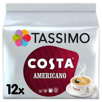 Tassimo Costa Americano Coffee Pods 12 par paquet
