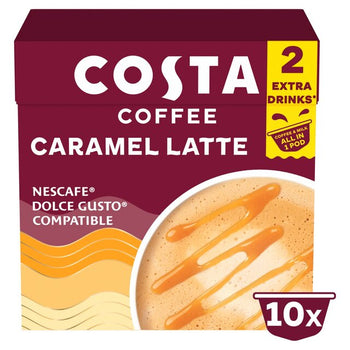 Costa Coffee Nescafafe Dolce Gusto Compatible Caramelo Latte 16 por paquete