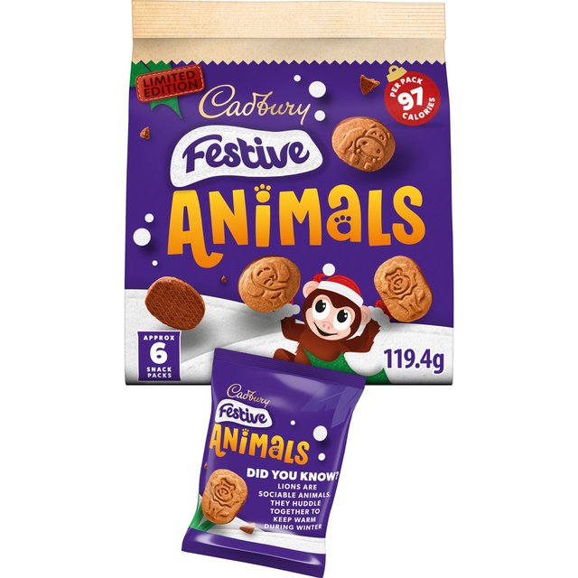 Cadbury Festive Animals Multipack 6 x 19g