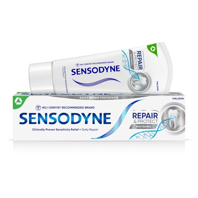 Sensodyne reparación y protección de la reparación profunda Pasta de dientes sensible al blanqueamiento 75 ml