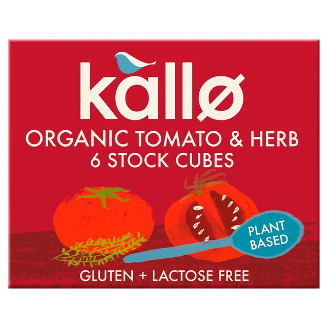 Kallo Bio -Tomaten- und Kräuter Stock Würfel 6 x 11g