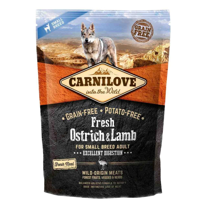 Carnilove Fresh Ostrich & Lamb Small Breed Adult Dog Food 1.5kg