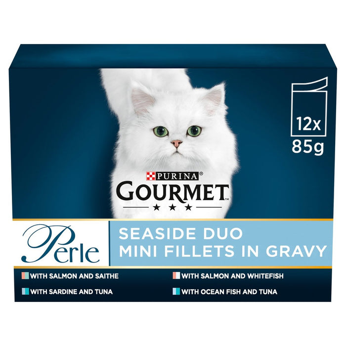 Gourmet Perle Cat Food Sachets Seaside Duo 12 x 85g