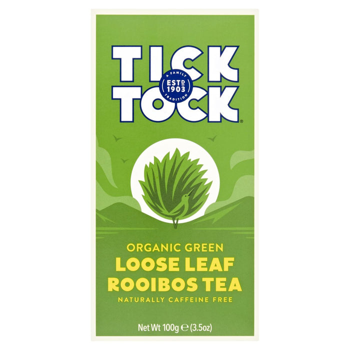 Tick ​​Tock Organic Rooibos Lose Leaf Greentea 100g