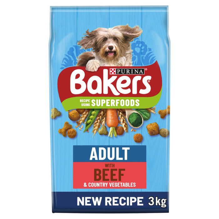 Bäcker Erwachsene Hundefutter -Rindfleisch & Gemüse 3 kg