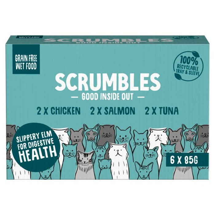 Scrumble Grain Free Natural Wet Cat Food Pate Multipack 6 x 85g