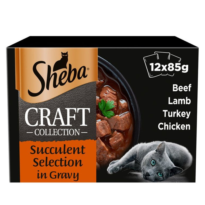 Sheba Craft Cat Food Sacheses Sélection succulente dans la sauce 12 x 85g