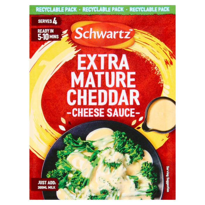 Schwartz extra reifes Cheddar -Käse -Sauce 30g