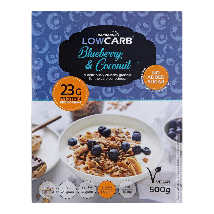 Carbzone Lowcarb Blueberry & Coconut Müsli 500g